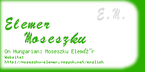 elemer moseszku business card